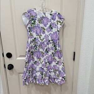 Gymboree White Dress with Lavender Floral Print